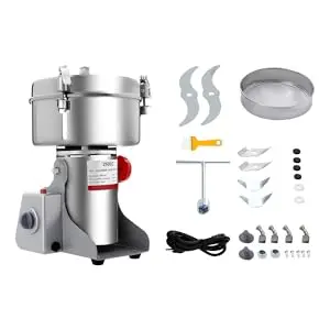 2500g Electric Grain Grinder, Mill 4500W Commercial Spice Grinder, 32000r/min High-speed Grain Spice Herb Dry Grinders, Machine 304 Stainless Steel Powder Machine