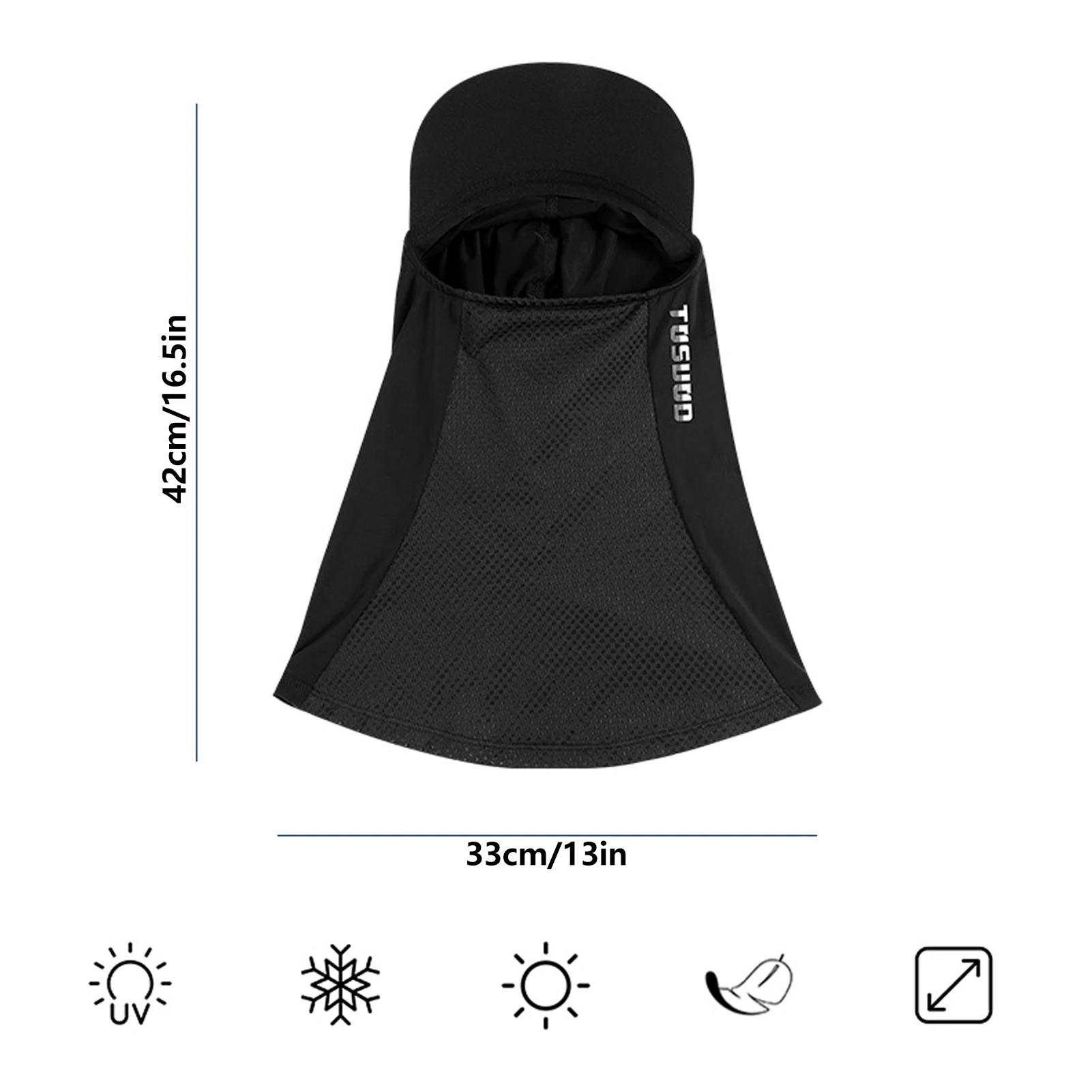 Sunscreen Face Cover Sun Hood Hat UV Protection Ice Silk Headgear For Men Women Cycling Climbing Running Motorcycle Helmets