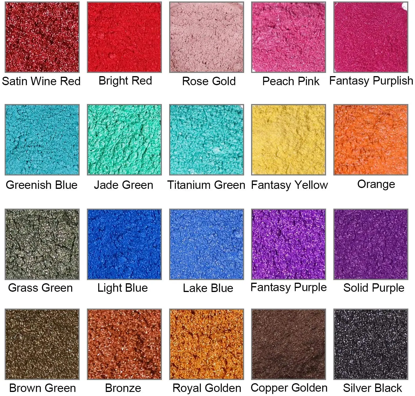 20 Colors 10g Mica Powder Dye DIY UV Epoxy Resin Art Pigment Glitter Powder for Jewelry Making Crafts Tool Nail Art Decoration