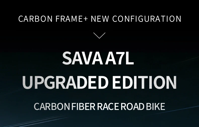 SAVA NEW A7L Carbon Road Bike, Adult Racing Bike, Equipped With Shimano 105 R7100, 24-Speed Hydraulic Brakes