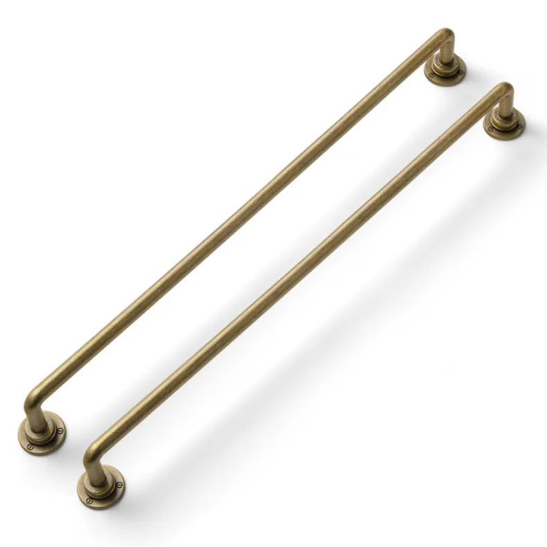Goo-Ki Antique Brass Cabinet Pulls Furniture Door Handles with Backplate Champagne Bronze Drawer Knobs and Pulls for Kitchen