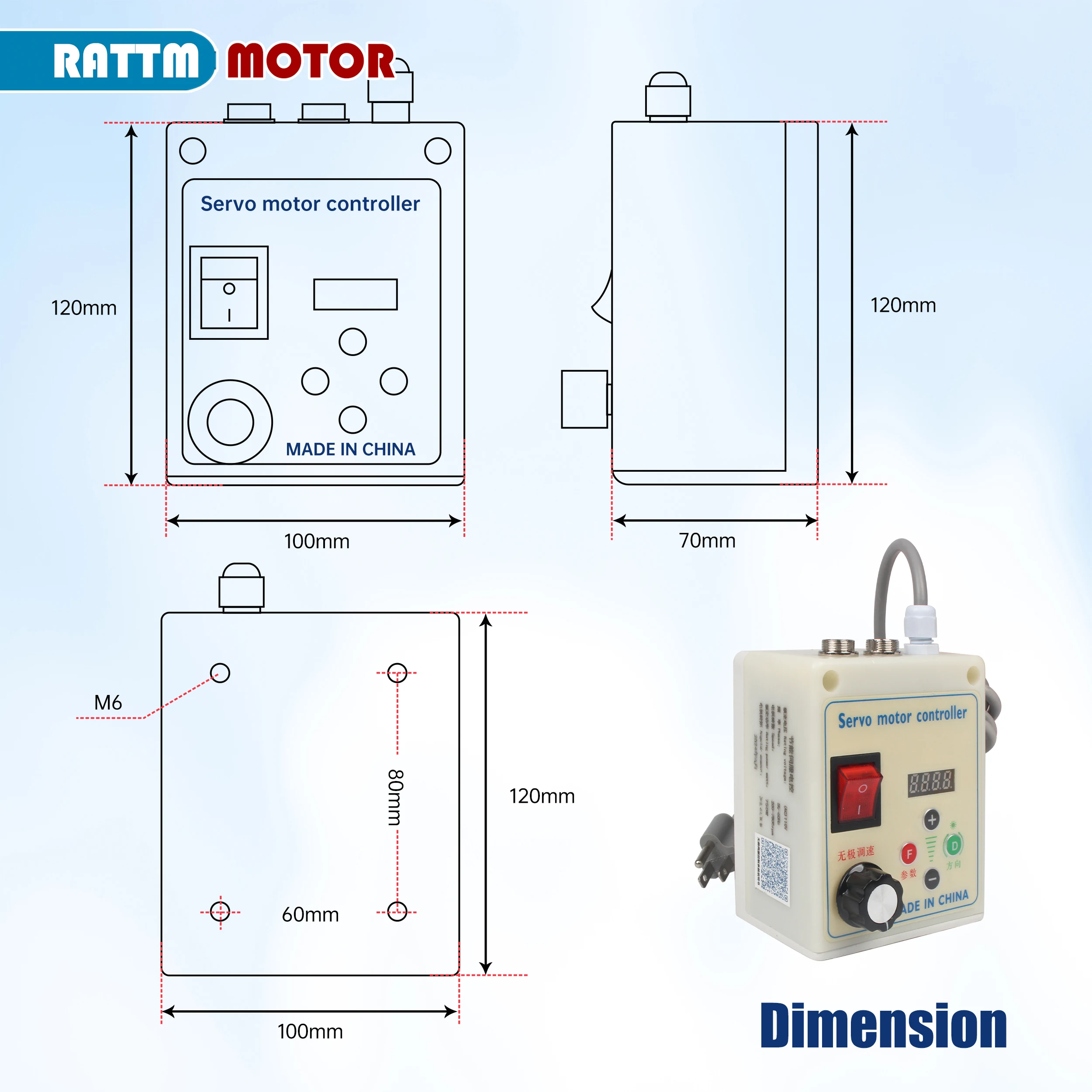 【US】550W, 750W, 1.1kW, 2200W 220V AC Brushless Servo Motor Kit for Lathes and Various Machinery