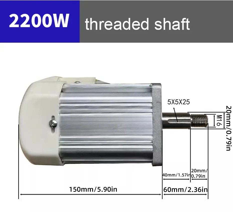 【US】550W, 750W, 1.1kW, 2200W 220V AC Brushless Servo Motor Kit for Lathes and Various Machinery