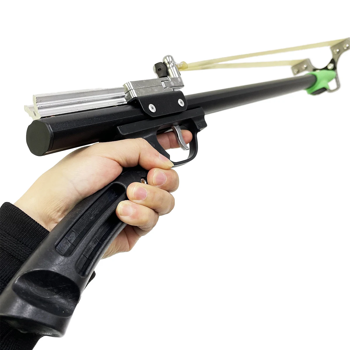 Powerful Metal Slingshot, Outdoor Hunting Catapult, Jungle Field Precision Slingshot, Stainless Steel Trigger Auto Fire Slingsho