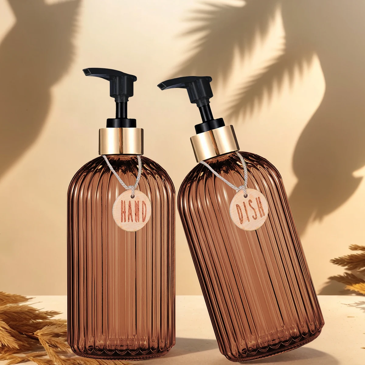 New Home Apartment Decoration Dish Soap Dispenser Bottle Reusable Hand Press Liquid Refill Bottle Kitchen Bathroom Soap Bottle