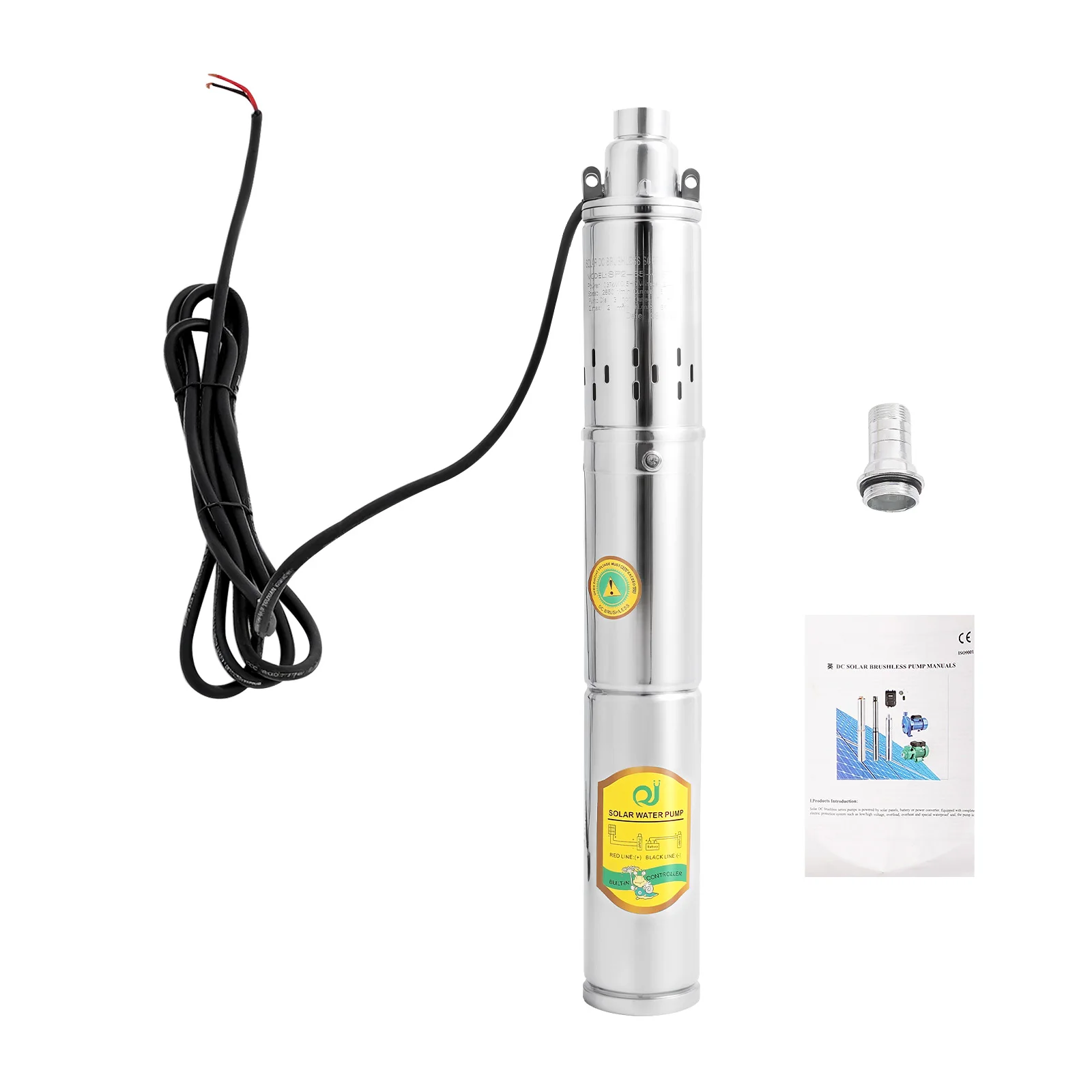 24V 370W Deep Well Pump Stainless Steel Water Pump 2850RPM for Irrigation, Landscaping, Cleaning, Water Supply