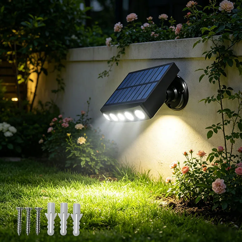 FAMCDC Powerful Solar Security Lights Outdoor Decor Sensor Motion 3 Mode Street Waterproof Lamp Wall Night Work Light for Garden