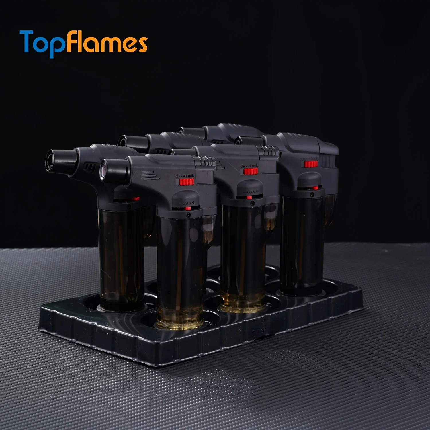 6PCS Spray Gun Jet Butane Gas Igniter with Adjustable Flame Size Portable Torch Lighter Suitable for Camping Cooking Welding BBQ