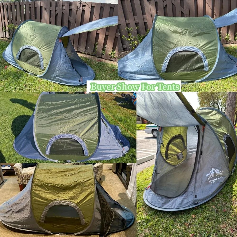 Night Cat Pop-up Camping Tent: 1 Person Tent Waterproof Instant Easy Setup Outdoor Tent For Camping Fishing Hiking Hunting