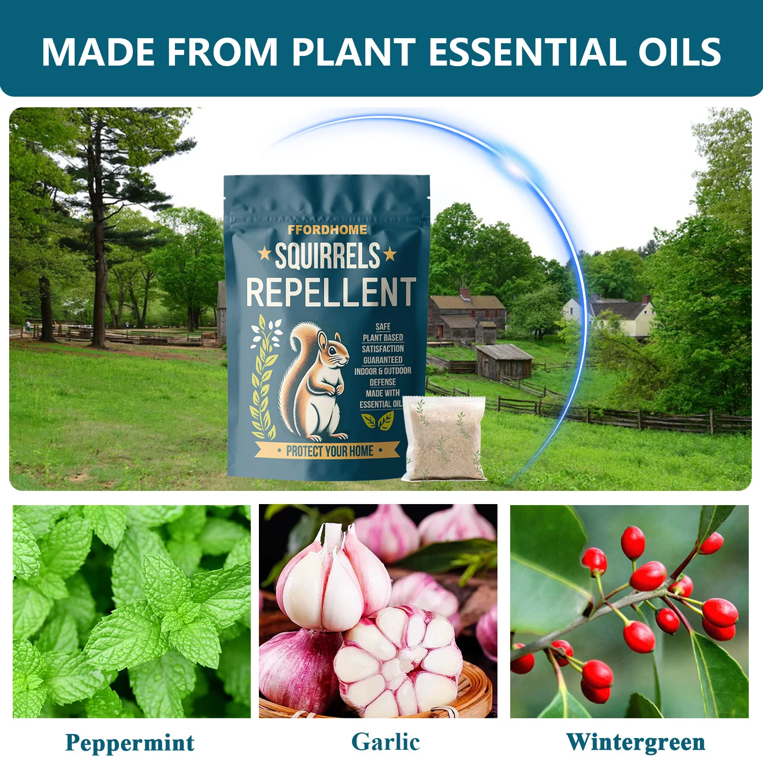 Squirrel Repellent, 20 PC Squirrel Deterrent, Outdoor Squirrel Repellent, Protects Plants from Squirrel Damage, Suitable for Attics, Yards, Lawns, and Garden Plants