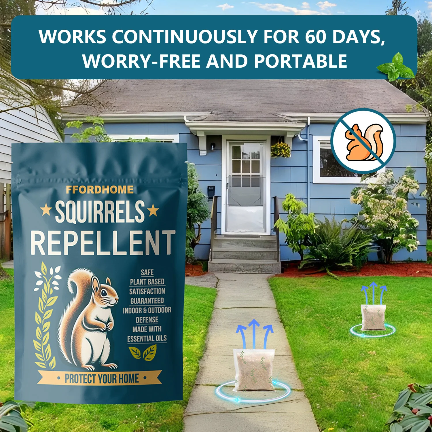 Squirrel Repellent, 20 PC Squirrel Deterrent, Outdoor Squirrel Repellent, Protects Plants from Squirrel Damage, Suitable for Attics, Yards, Lawns, and Garden Plants