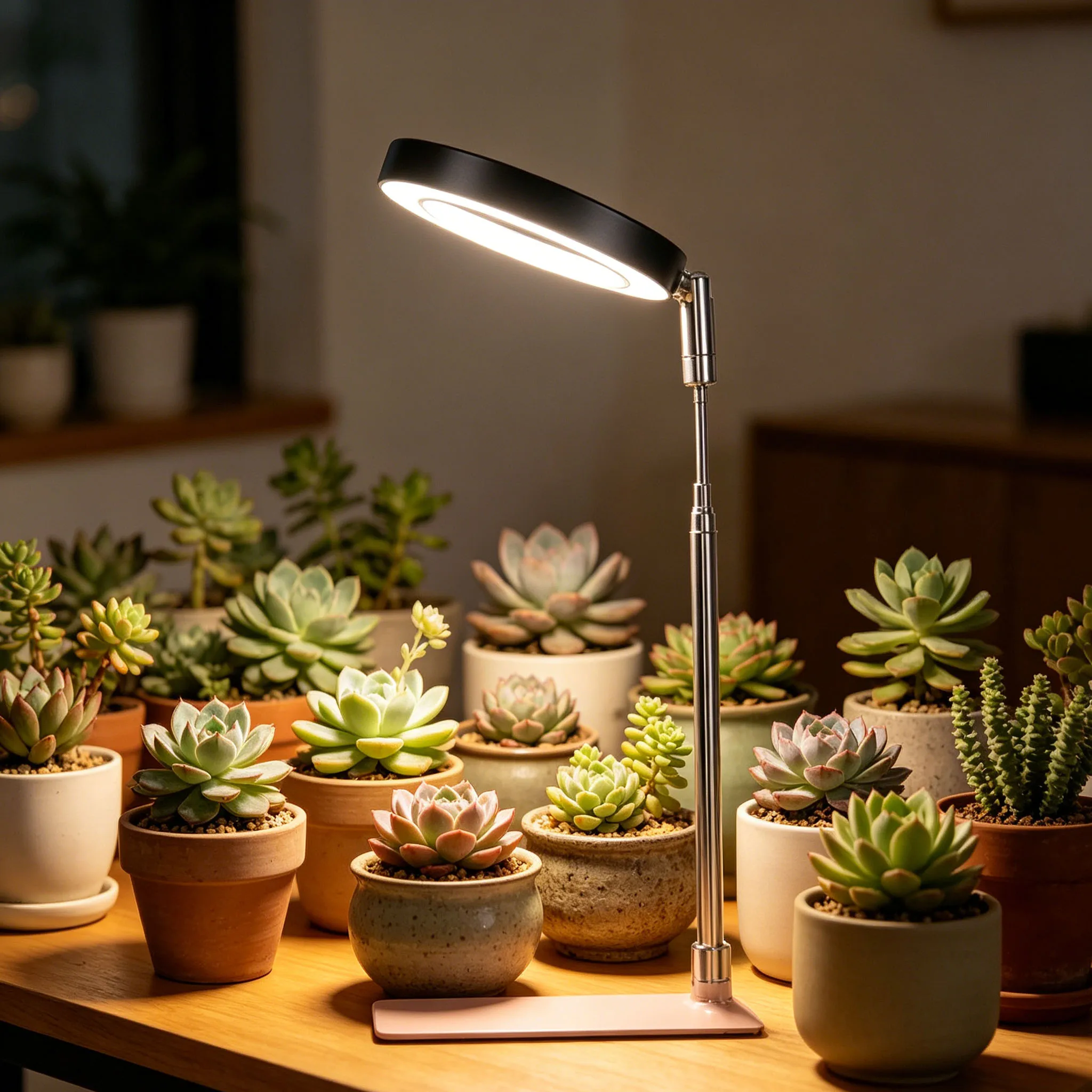 Indoor Full-Spectrum Plant Growth Lights, Led Plant Lights, and Indoor Sunlight-Like Growth Lights, Suitable for Indoor Plants, with a Retractable Base.