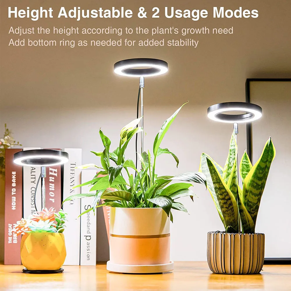 Indoor Full-Spectrum Plant Growth Lights, Led Plant Lights, and Indoor Sunlight-Like Growth Lights, Suitable for Indoor Plants, with a Retractable Base.