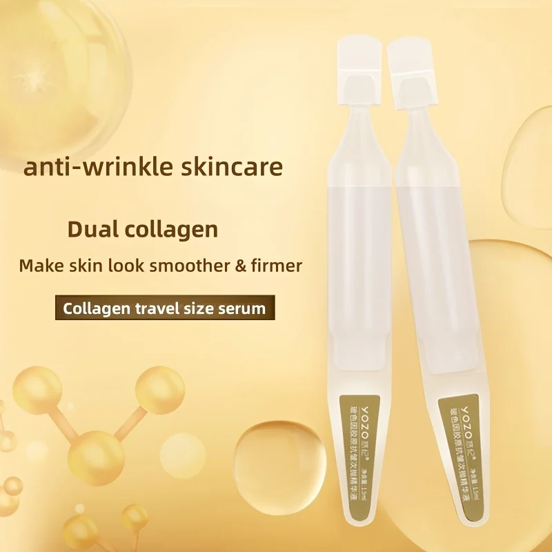 Collagen Firming Serum Brightens Skin & Hydrates For Face And Eyes Single-Dose Portable Trave Pack Anti-aging/anti-wrinkle Skincare Make Skin Younger Looking