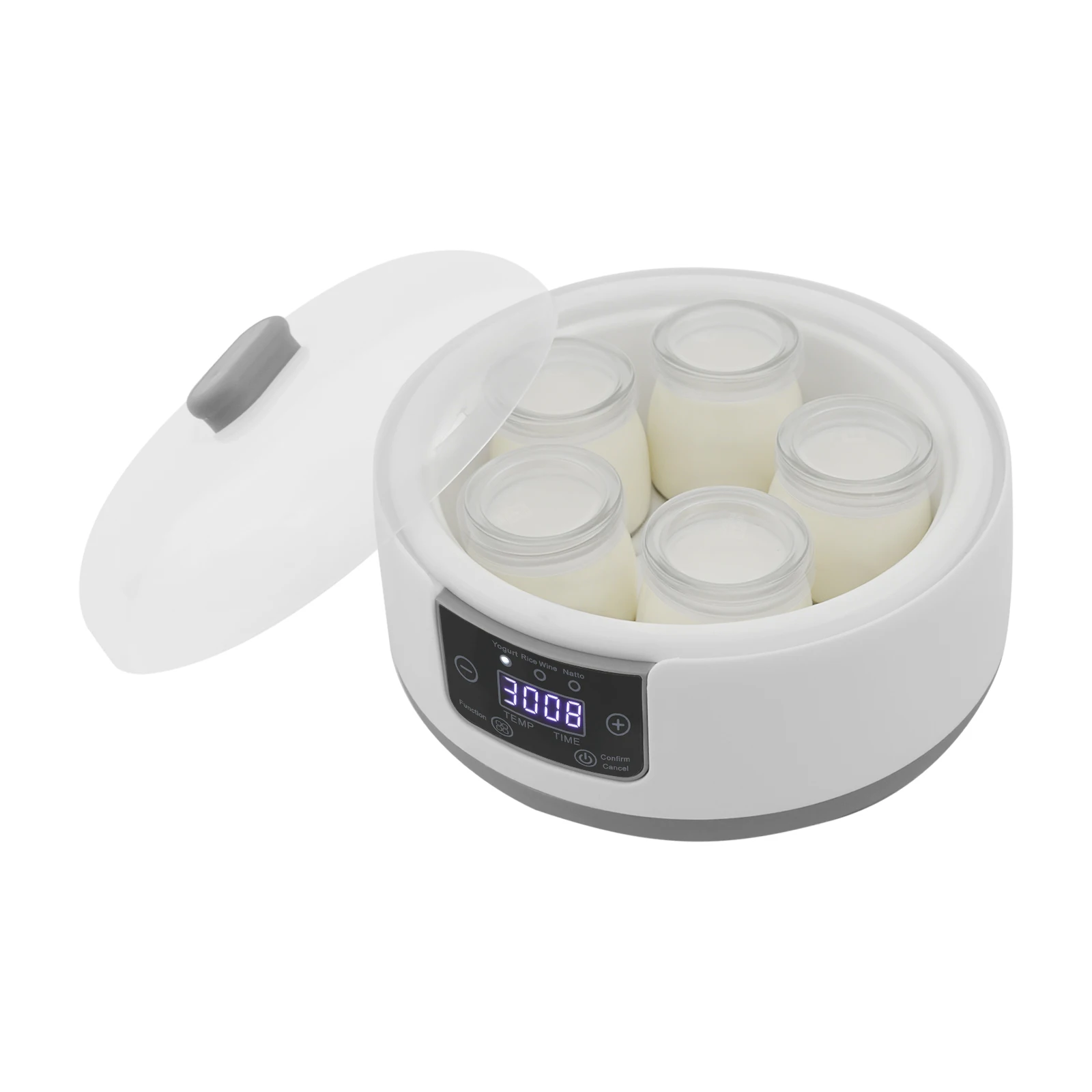 Electric Yogurt Maker Machine, Yogurt Maker with 304 Stainless Steel Liner, Timer & Temp 70-113°F for Yogurt Rice Wine Natto