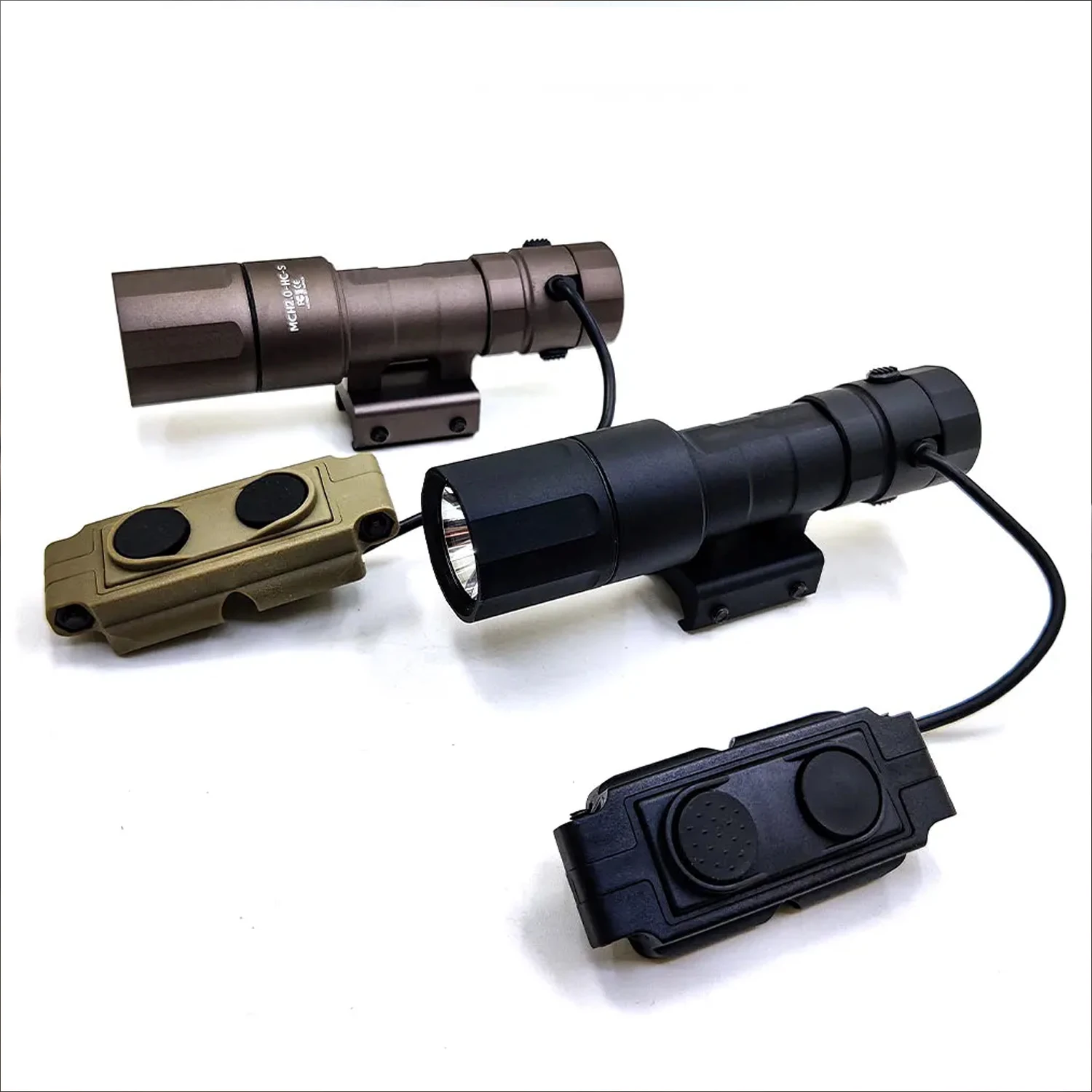 Flashlight Scout Light Hight Power 1400 Lumens REIN 2.0 Hunting Lamp Dual Function Pressure Switch For 20mm Picatinny Rail
