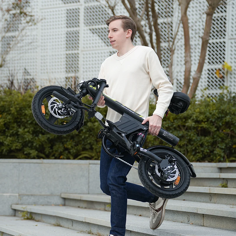 Isinwheel U1  Adult Electric Bicycle,500W city ebike, 36V 7.8AH commuting E-bike, 14  Tire Foldable Electric Bike