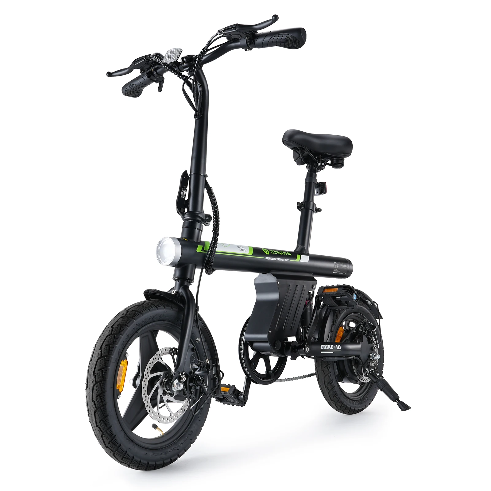 Isinwheel U1  Adult Electric Bicycle,500W city ebike, 36V 7.8AH commuting E-bike, 14  Tire Foldable Electric Bike