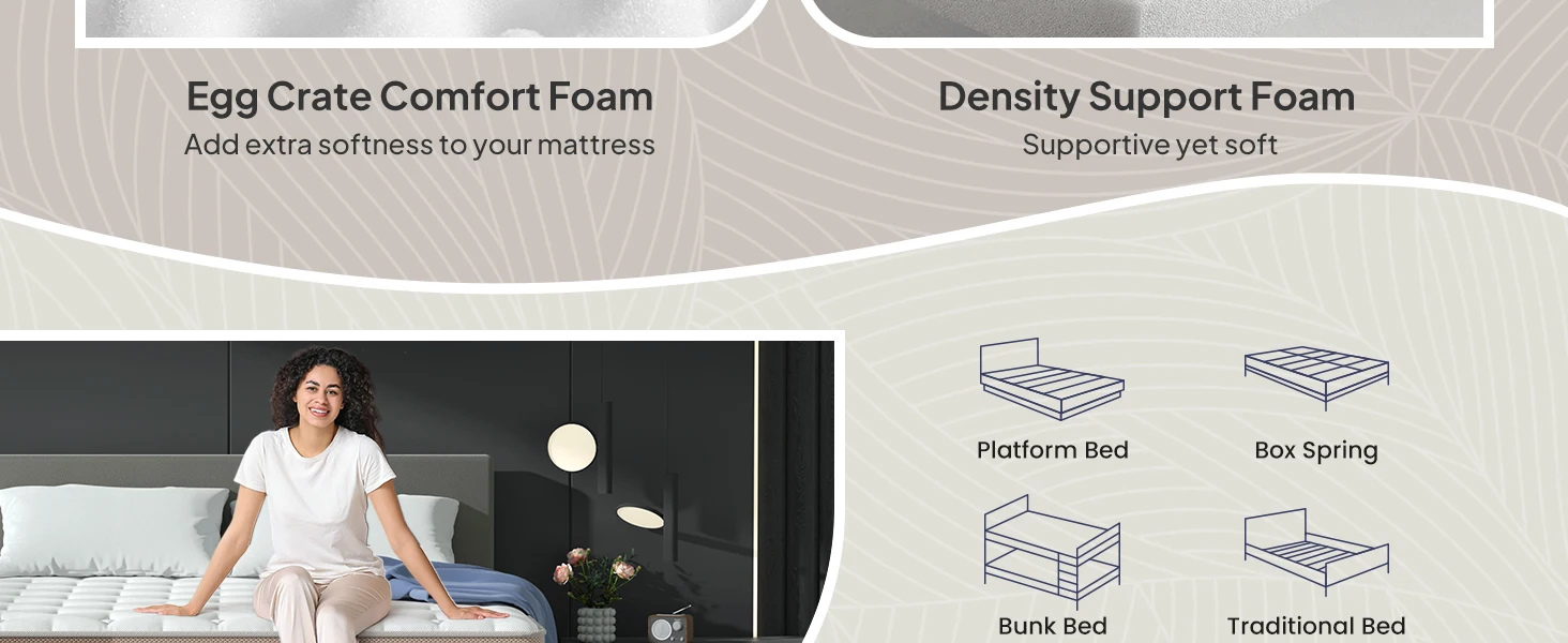 BedStory 14'' Full/King/Queen Size Mattress, Luxury Hybrid Mattress, Gel Memory Foam & Pocket Springs, Manufactured in USA