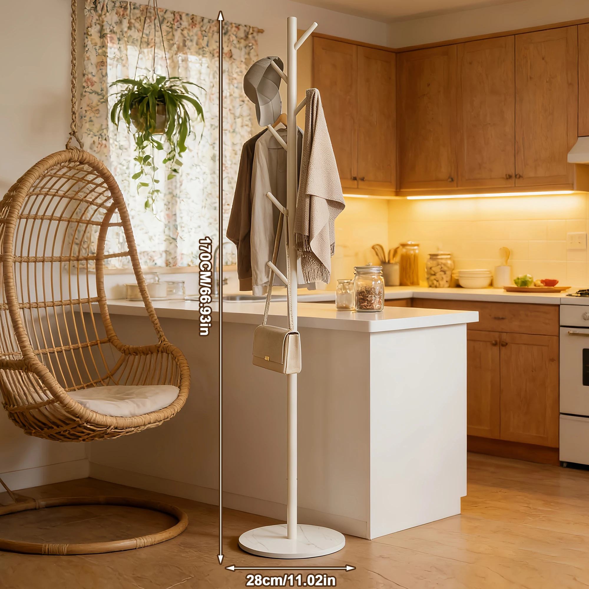 Marble Clothes Hanger Floor-Standing Bedroom Rack Simple Coat Stand Popular Clothes Organizer Luxury Garment Display