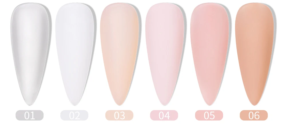 PUENTE 4Pcs/set 100g Big Volume Creamy Extension Nail Gel Clear White Pink Colors Building Gel Soak Off UV Nail Art Varnish Kit