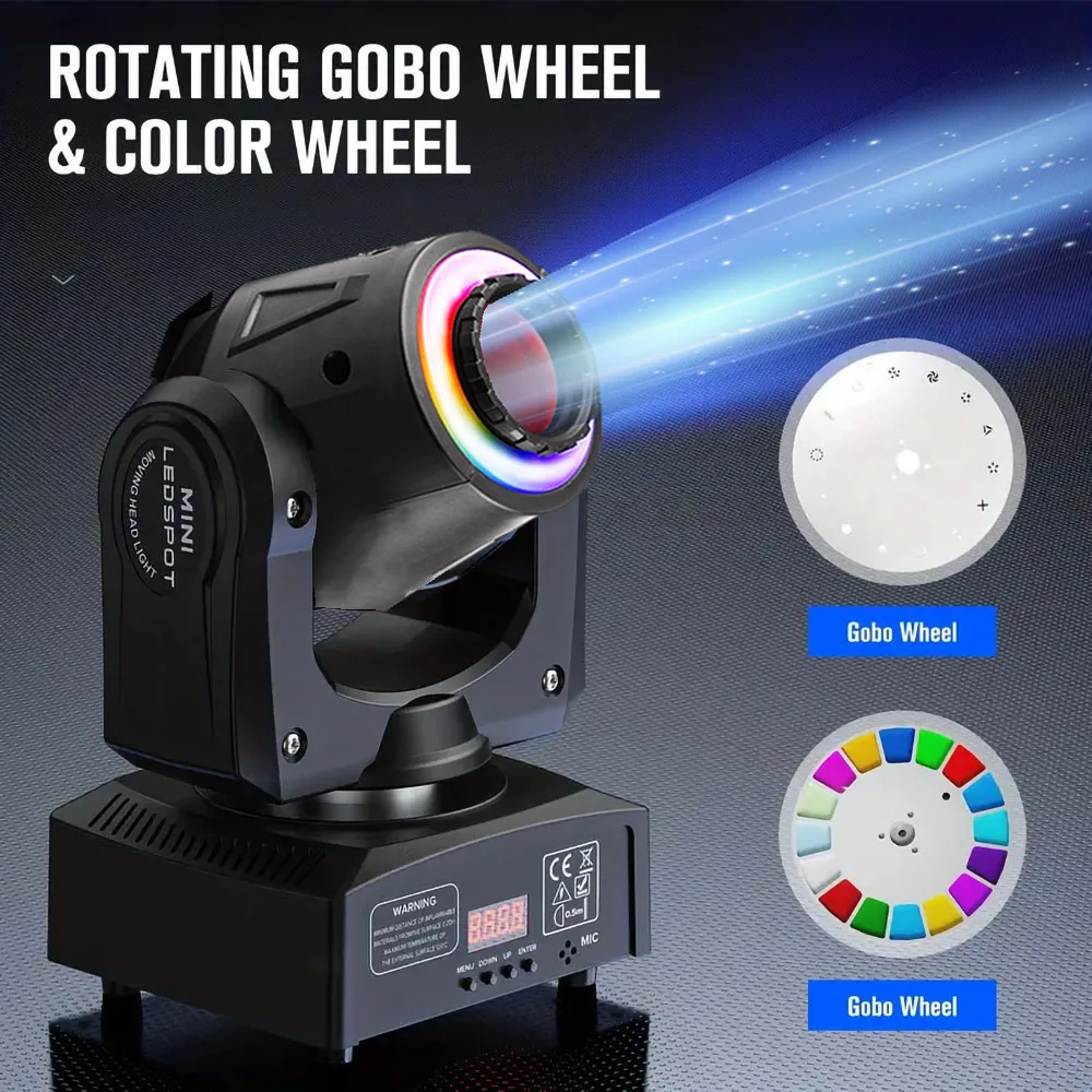 2PCS 80W Professional Stage Lights DMX512 Party DJ Disco Lights Pattern Moving Head Lights Sound-Activated Atmosphere Lights