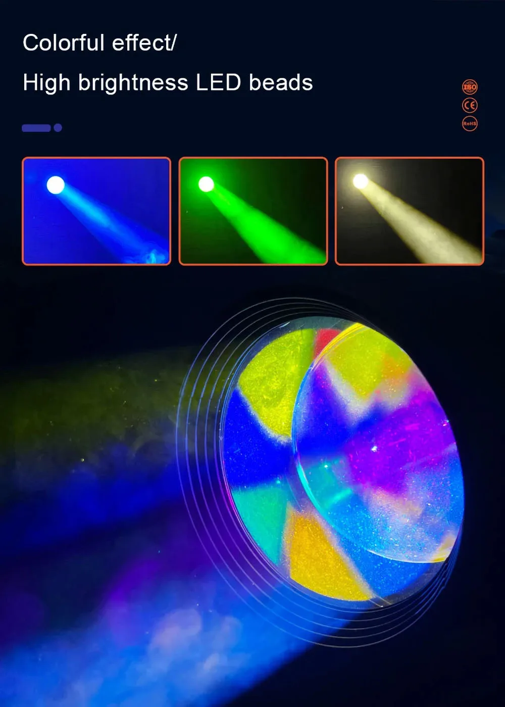 2PCS 80W Professional Stage Lights DMX512 Party DJ Disco Lights Pattern Moving Head Lights Sound-Activated Atmosphere Lights