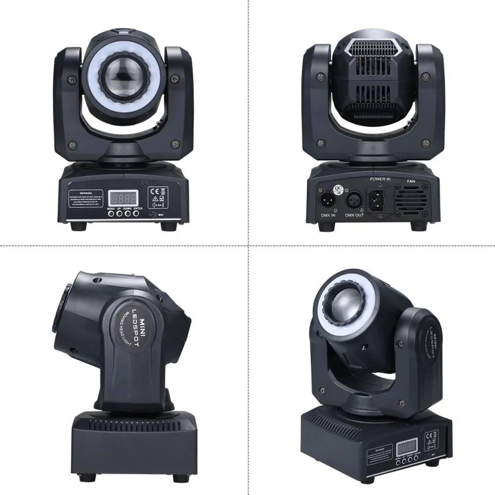 2PCS 80W Professional Stage Lights DMX512 Party DJ Disco Lights Pattern Moving Head Lights Sound-Activated Atmosphere Lights