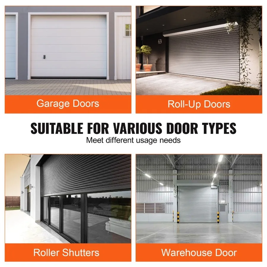 Garage Door Seals Bottom Rubber U Shape +O Ring Combination Garage Door Weather Stripping with Pre-drilled Aluminum Track Retai