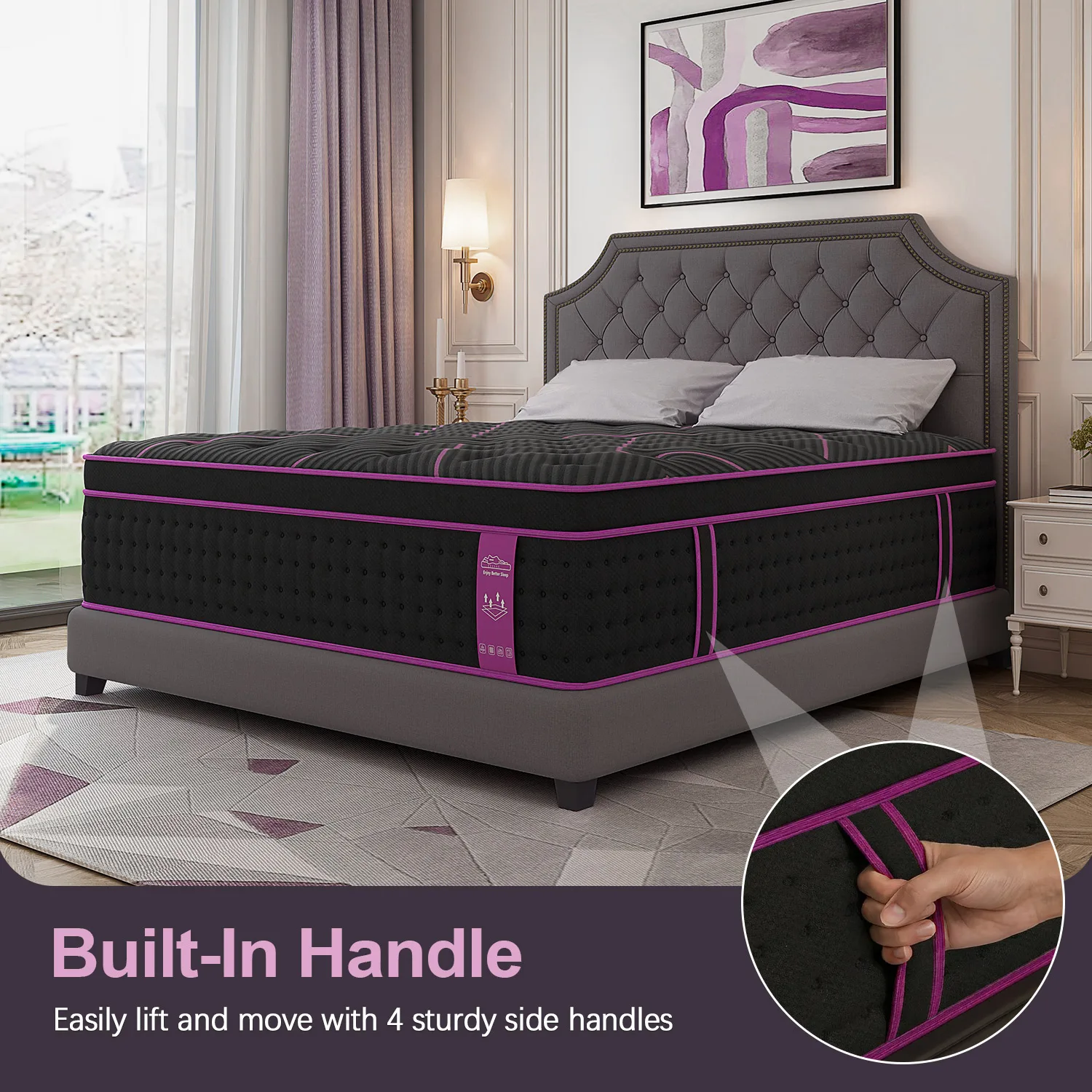 12/14in Hybrid Gel Memory Foam Mattress with Pocket Spring, Medium Firm, Motion Isolation Mattress in a Box