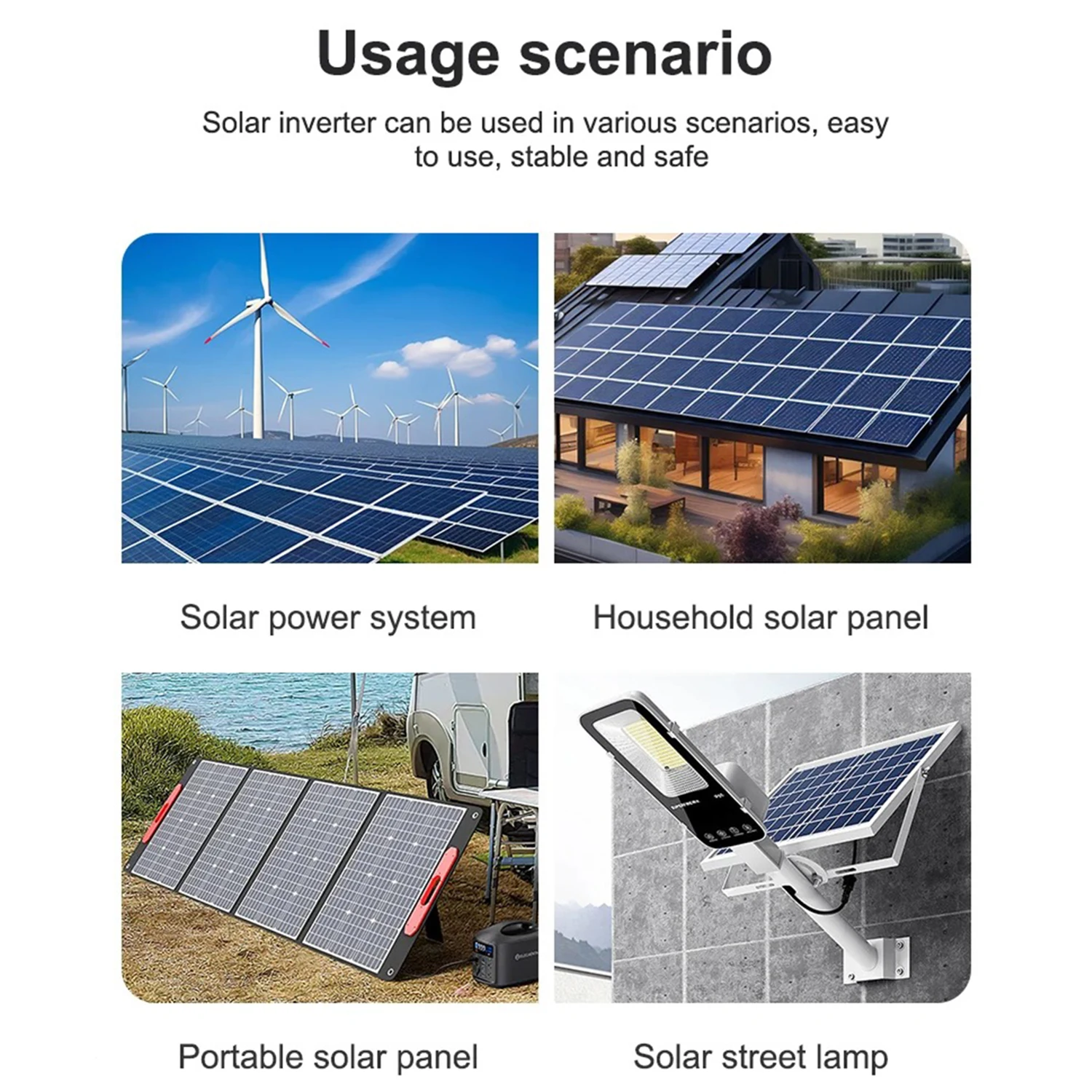 ECGSOLAX 8KW Hybrid Solar Inverter 48V 110V/240V Split Phase Pure Sine Wave Inverter With MPPT 120A Charging Controller PV 500V