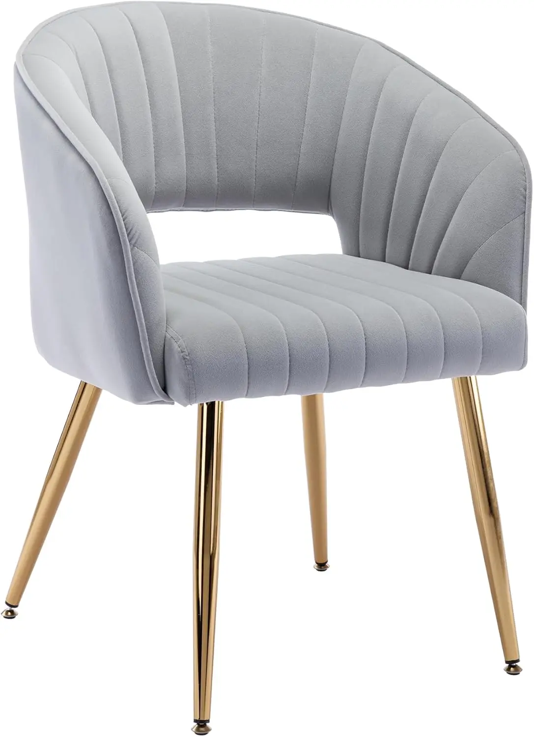 Home Office Swivel Velvet Desk Chair Modern Tufted Accent Armchair with Gold Base Ergonomic Computer Task Stool for Living Room