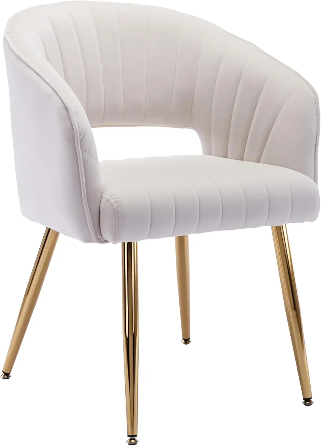 Home Office Swivel Velvet Desk Chair Modern Tufted Accent Armchair with Gold Base Ergonomic Computer Task Stool for Living Room