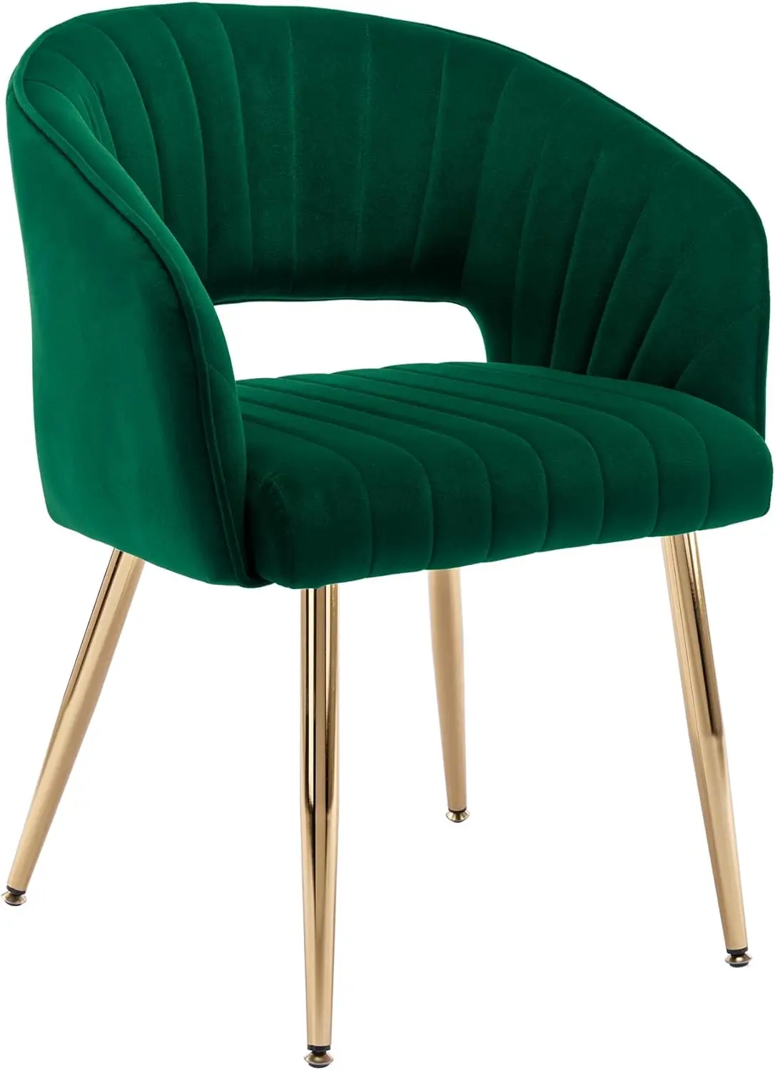 Home Office Swivel Velvet Desk Chair Modern Tufted Accent Armchair with Gold Base Ergonomic Computer Task Stool for Living Room