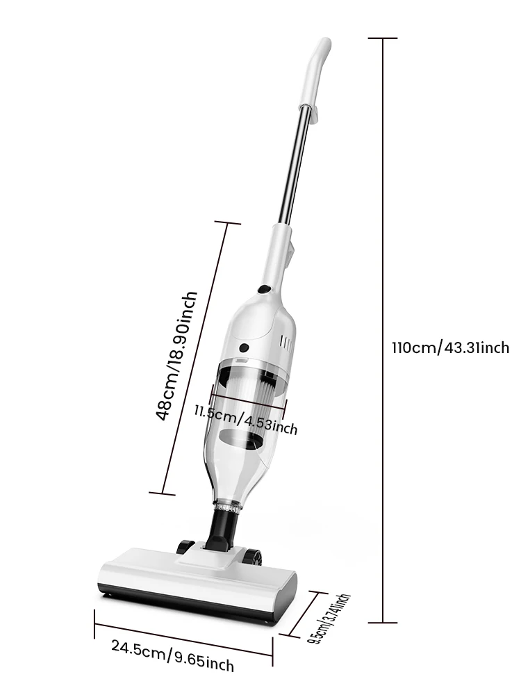 Vastorm R7 Corded Vacuum Cleaner 600W 20Kpa Powerful Suction Household Handheld Stick Vacuum Portable 3 in 1 Lightweight Cleaner 5M Long Cable Bagless Upright Vacuum for Hardwood Floor Carpet Pet Hair Cleaning