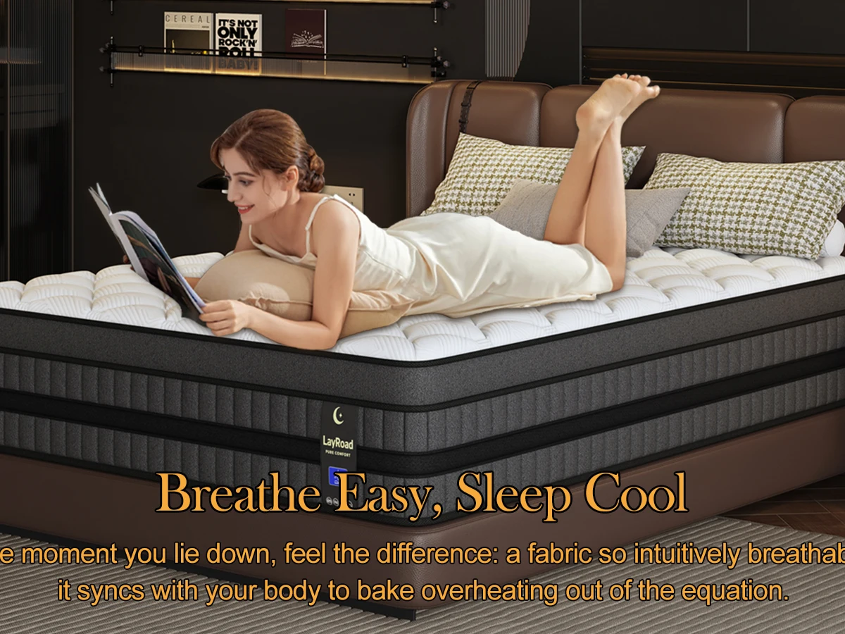 12inch Mattress in Twin, Full, Queen, And King Sizes - Ergonomically Designed, Medium Firm Hybrid Mattress, Cooling, Motion Isolation, Certipur- - for Pressure Relief And Comfort,Box-Packed for Bedrooms, Guest Rooms And Hotels