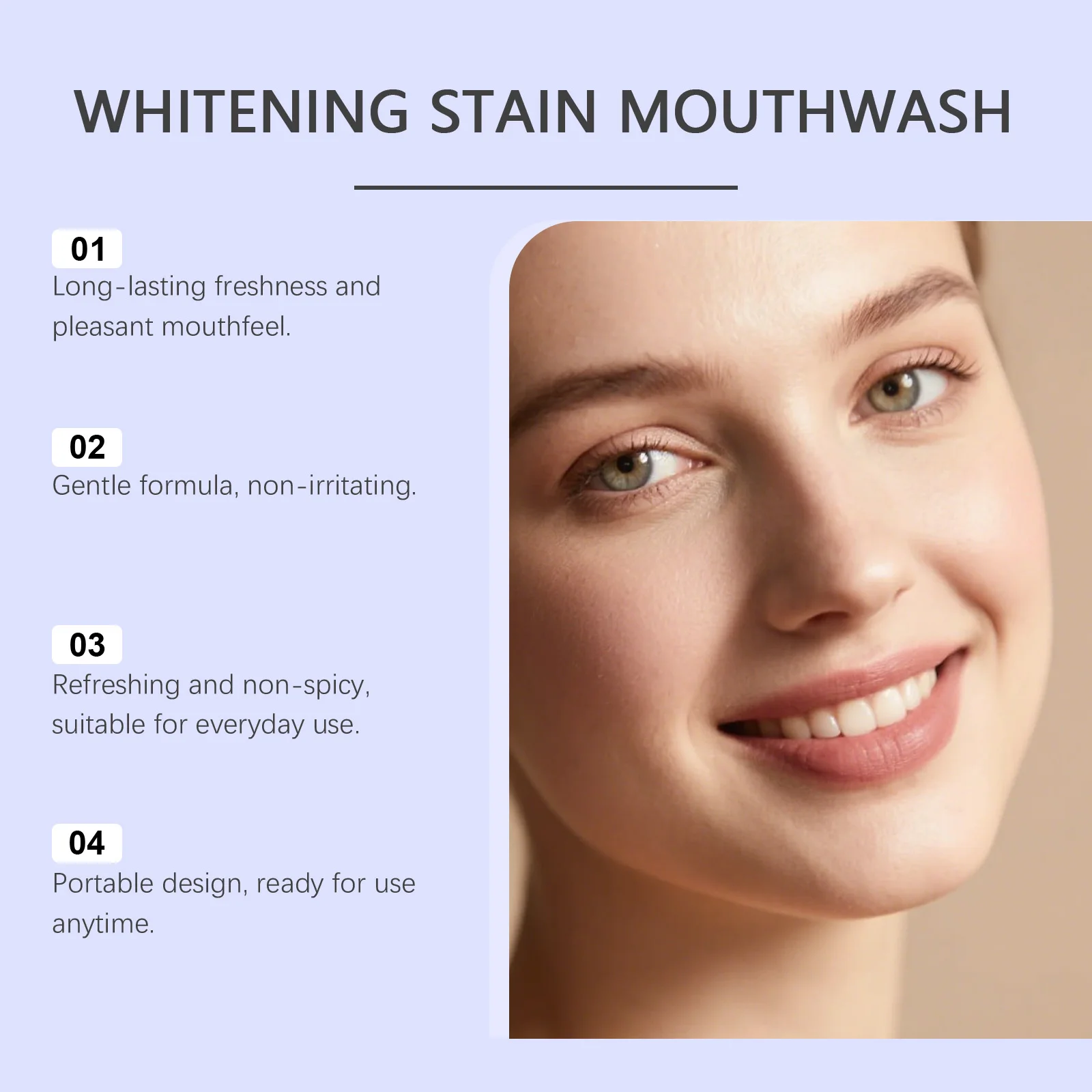 AMZ 237ml Mouthwash Is a Portable Daily Mouthwash That Gently Cleans the Mouth and Leaves a Pleasant Smell