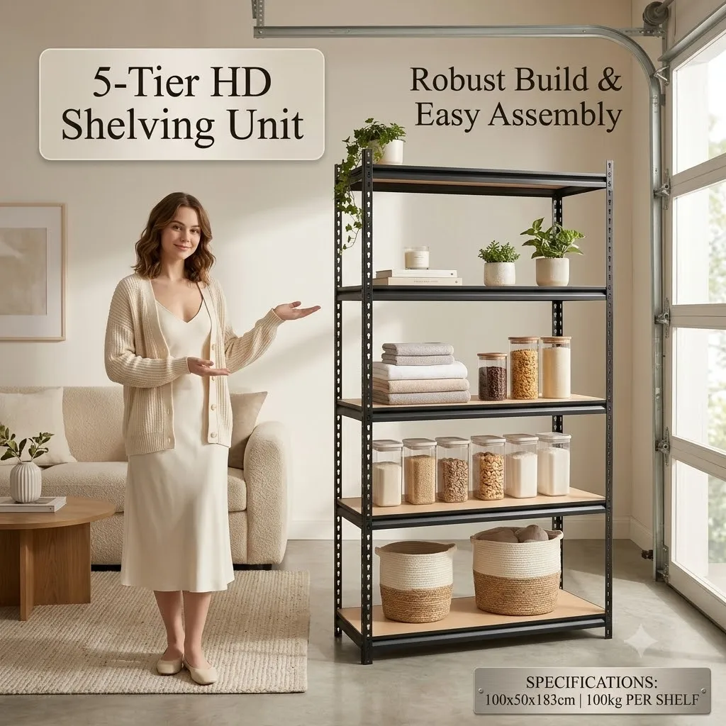 72 Inch Heavy-Duty Metal Storage Shelves, With A Load-Bearing Capacity Of 400 Pounds Per Layer, Adjustable Height, Easy Assembly For Independent Garage, Warehouse, And Office Shelves - Industrial Style Sorting Rack, Utility Shelves, Garage Shelving