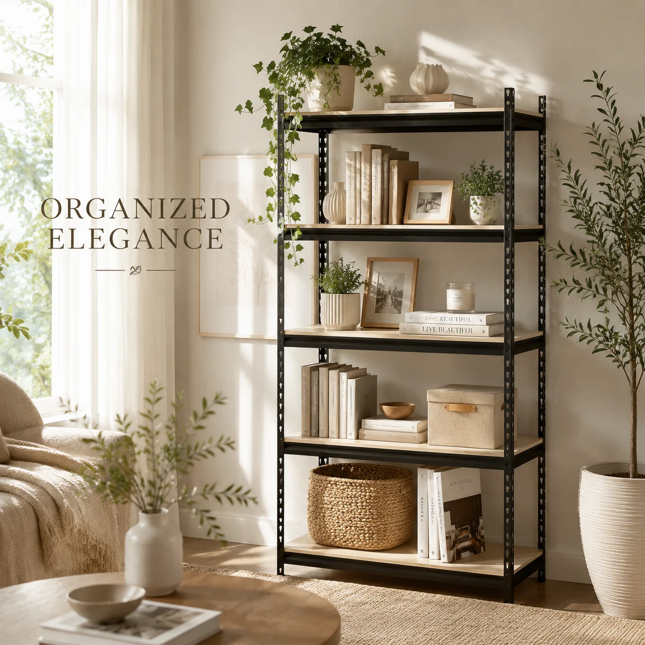 72 Inch Heavy-Duty Metal Storage Shelves, With A Load-Bearing Capacity Of 400 Pounds Per Layer, Adjustable Height, Easy Assembly For Independent Garage, Warehouse, And Office Shelves - Industrial Style Sorting Rack, Utility Shelves, Garage Shelving