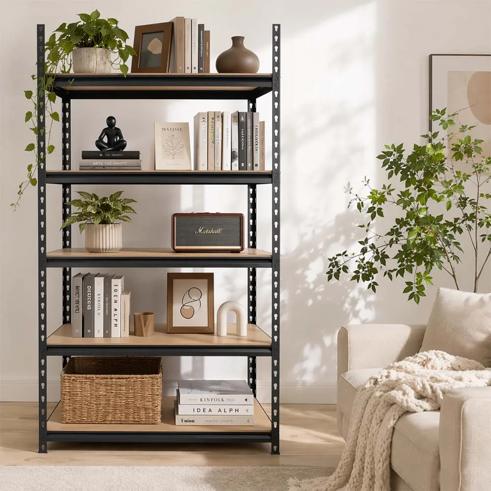 72 Inch Heavy-Duty Metal Storage Shelves, With A Load-Bearing Capacity Of 400 Pounds Per Layer, Adjustable Height, Easy Assembly For Independent Garage, Warehouse, And Office Shelves - Industrial Style Sorting Rack, Utility Shelves, Garage Shelving