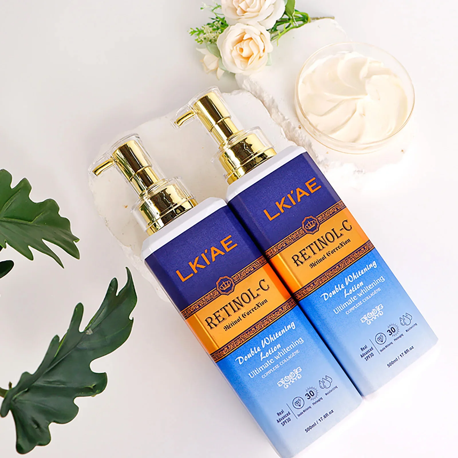LKIAE Retinol Whitening Skin Care Set, Moisturizing, Reduce Wrinkles, Fine Lines, Dark Spots, With Collagen, Snail Extract