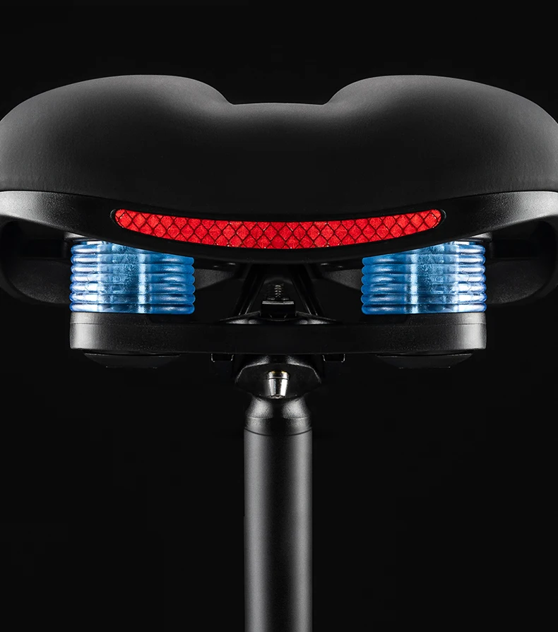 ROCKBROS Bike Saddle Silicone Cushion Shock Absorbing Comfortable Cycling Seat Hollow Breathable Thickened Sponge Bicycle Seat