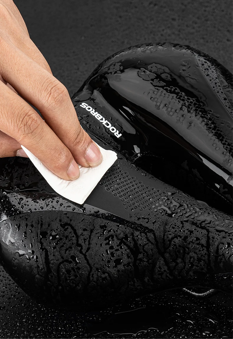 ROCKBROS Bike Saddle Silicone Cushion Shock Absorbing Comfortable Cycling Seat Hollow Breathable Thickened Sponge Bicycle Seat