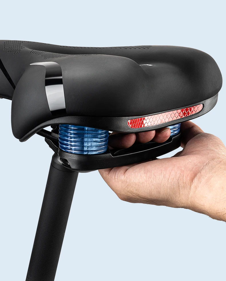 ROCKBROS Bike Saddle Silicone Cushion Shock Absorbing Comfortable Cycling Seat Hollow Breathable Thickened Sponge Bicycle Seat
