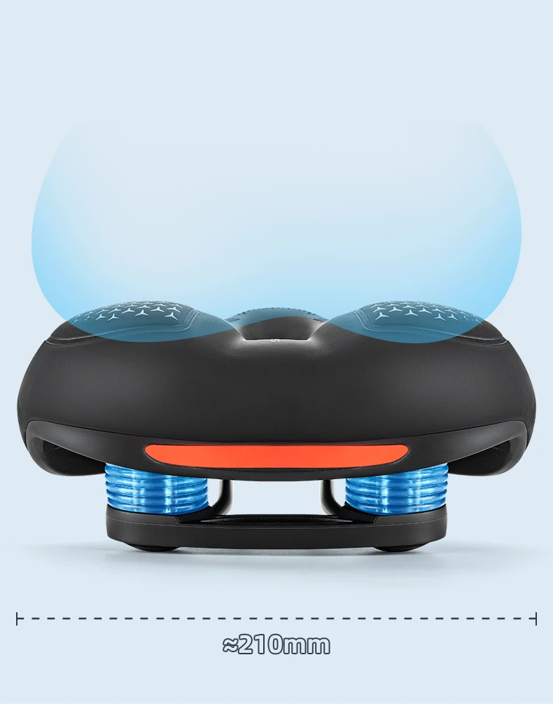 ROCKBROS Bike Saddle Silicone Cushion Shock Absorbing Comfortable Cycling Seat Hollow Breathable Thickened Sponge Bicycle Seat