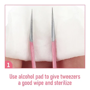 Veyes Inc Eyelash Extensions Tweezers Veyelash Professional 90 Degree Tweezers for Volume Stainless Steel 3D Accurate Closure