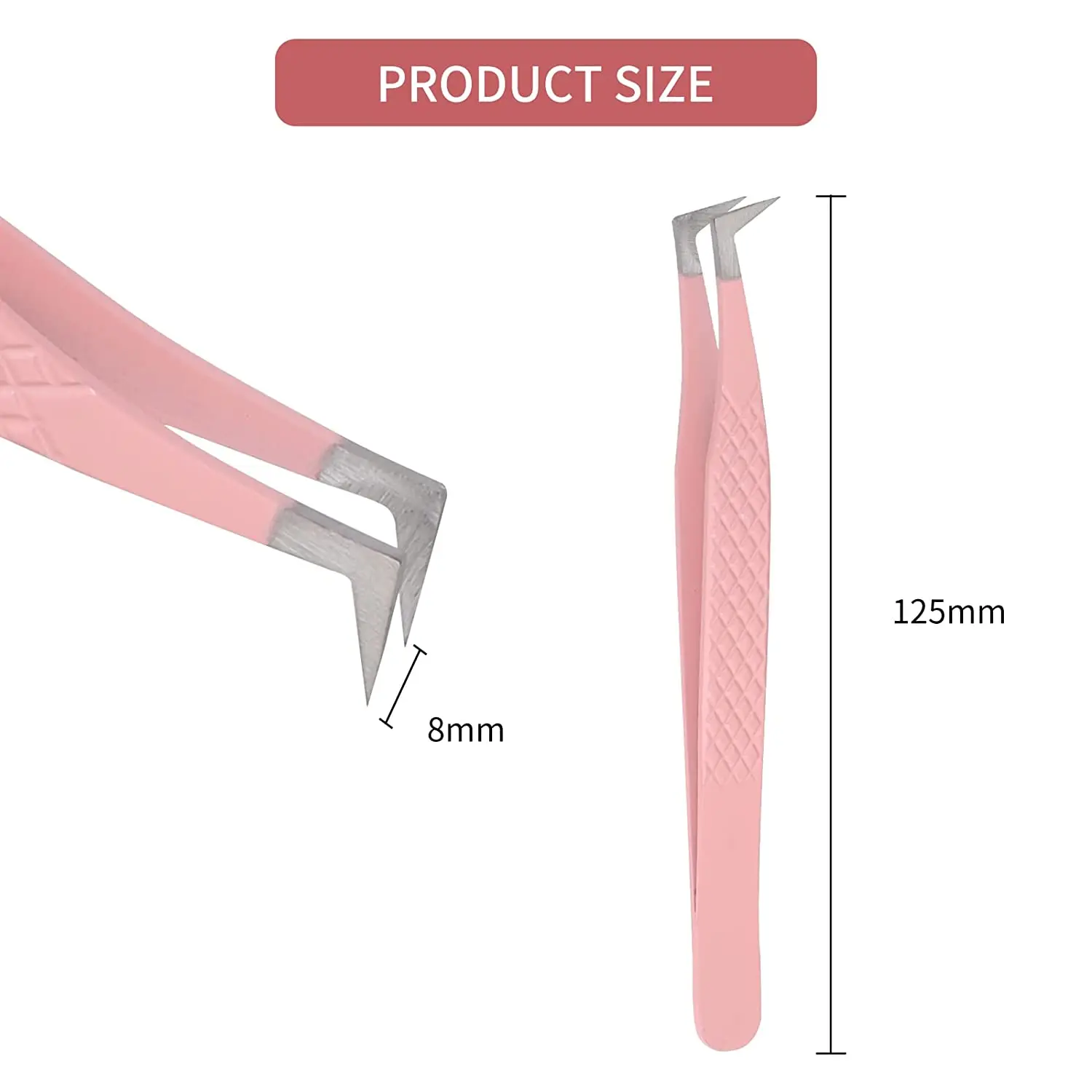 Veyes Inc Eyelash Extensions Tweezers Veyelash Professional 90 Degree Tweezers for Volume Stainless Steel 3D Accurate Closure