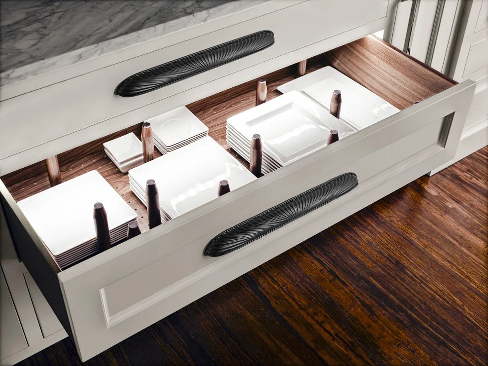 Goo-Ki Modern 3''Hole Centers Brushed Brass Cabinet Pulls,Accessible Luxury Zinc Alloy Din Cup Cabinet Pulls with Mordern Style