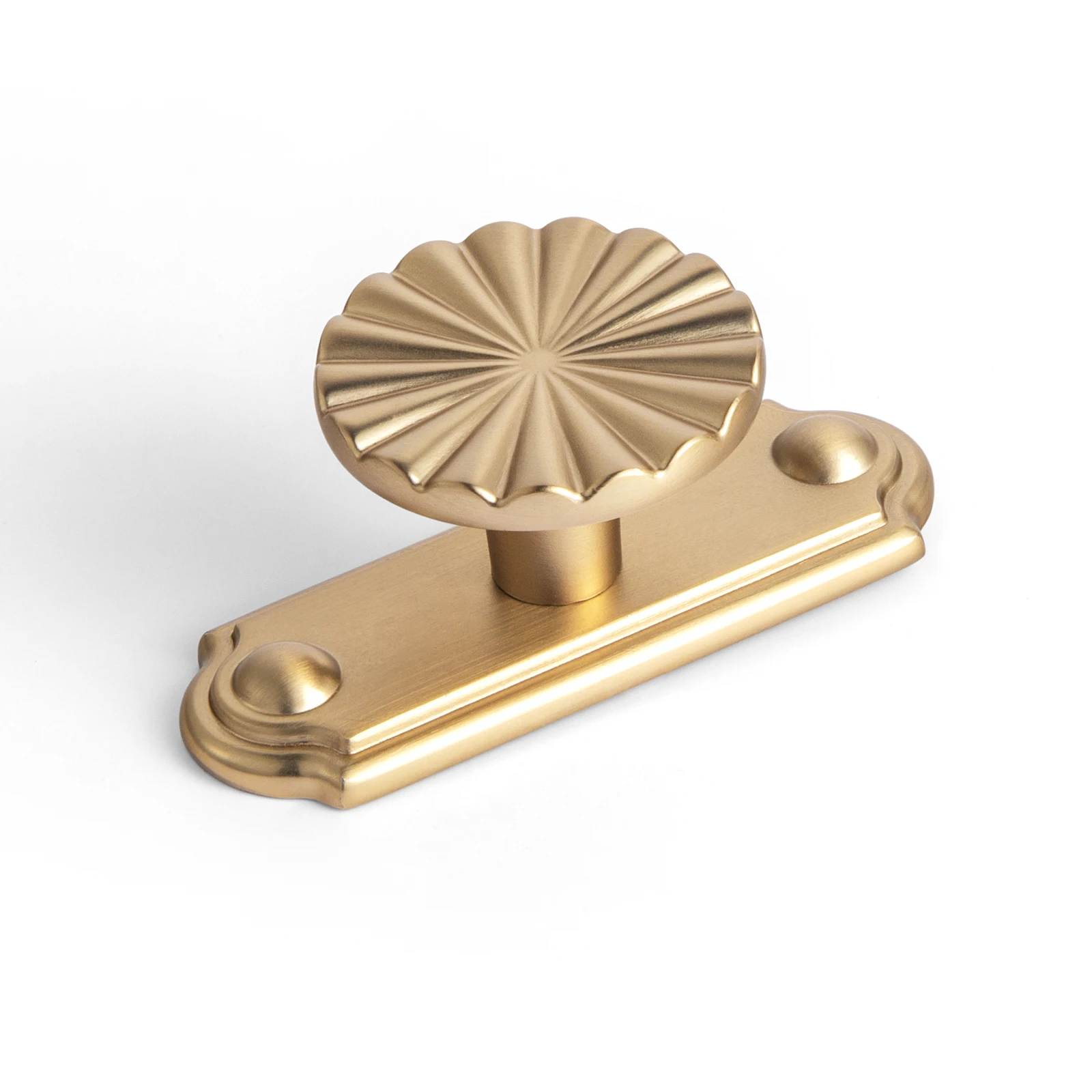 Goo-Ki Modern 3''Hole Centers Brushed Brass Cabinet Pulls,Accessible Luxury Zinc Alloy Din Cup Cabinet Pulls with Mordern Style