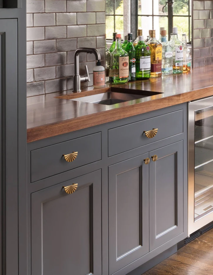 Goo-Ki Modern 3''Hole Centers Brushed Brass Cabinet Pulls,Accessible Luxury Zinc Alloy Din Cup Cabinet Pulls with Mordern Style